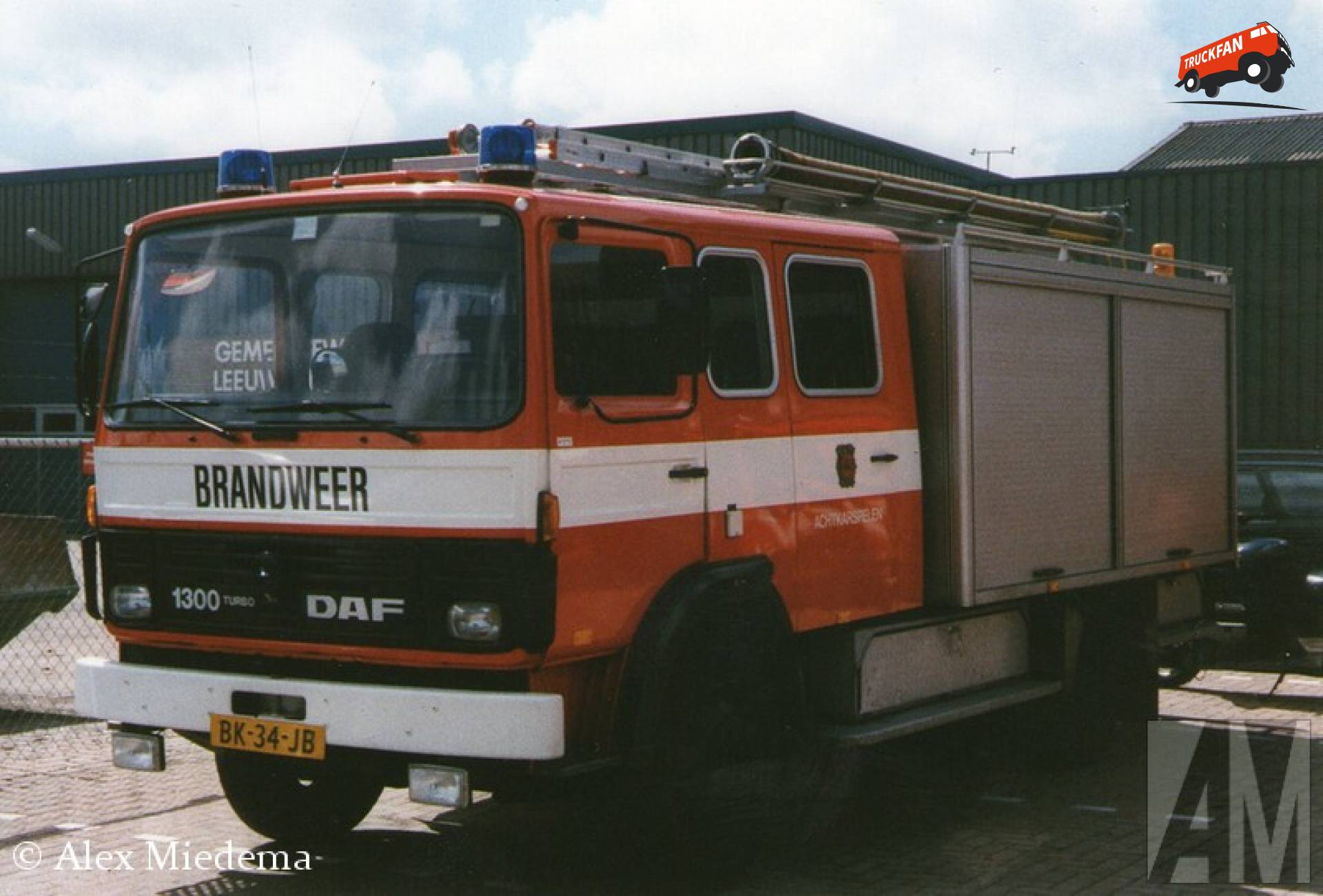 Foto van een DAF 1300, opgebouwd als brandweer.