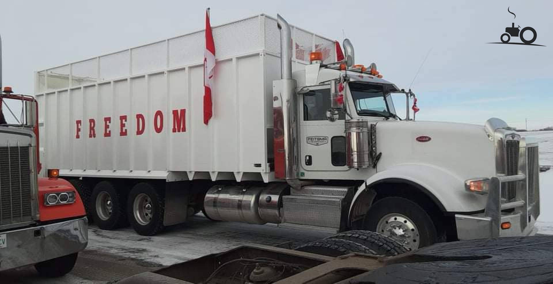 Gisteren ook @catfan55 zijn werkgever gespot in de freedom convoy in Regina. Saskatchewan.