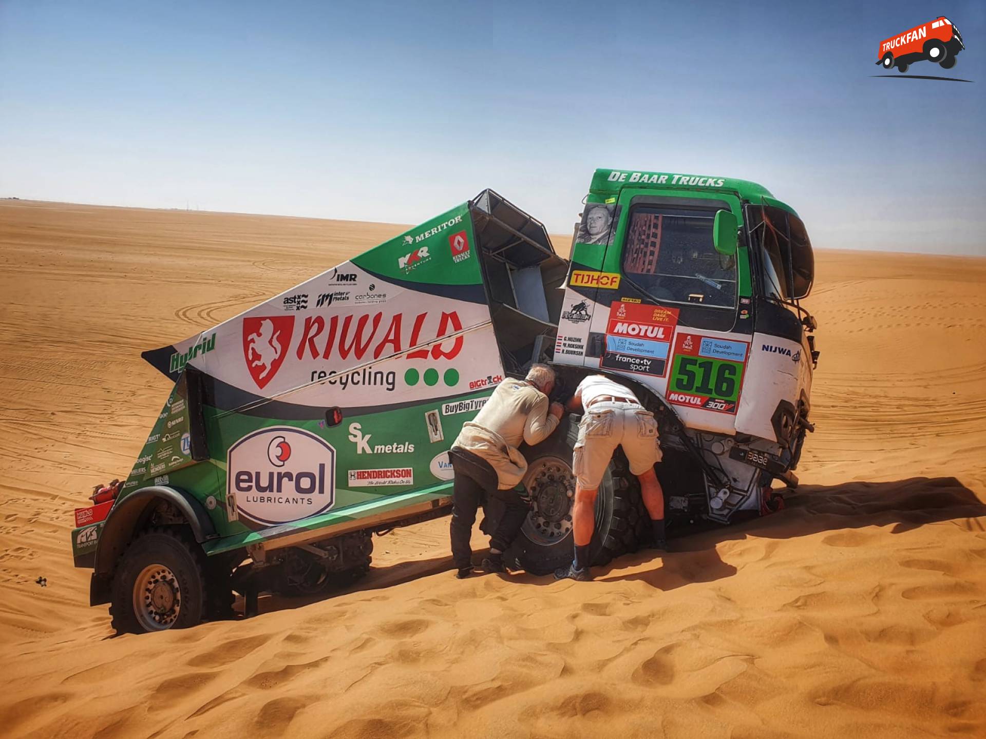 foto Riwald Dakar team  Almelo, 12 januari 2022 – De twee na laatste etappe van de Dakar 2022...
